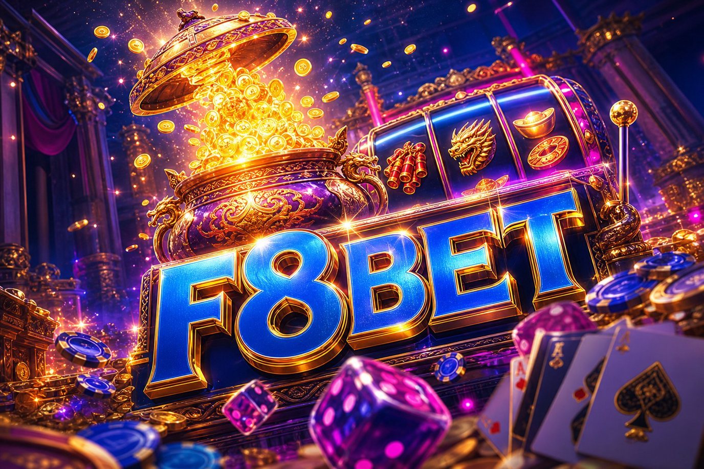 Ảnh bìa F8BET Sugar Rush với những viên kẹo nhiều màu sắc và giao diện game ngọt ngào